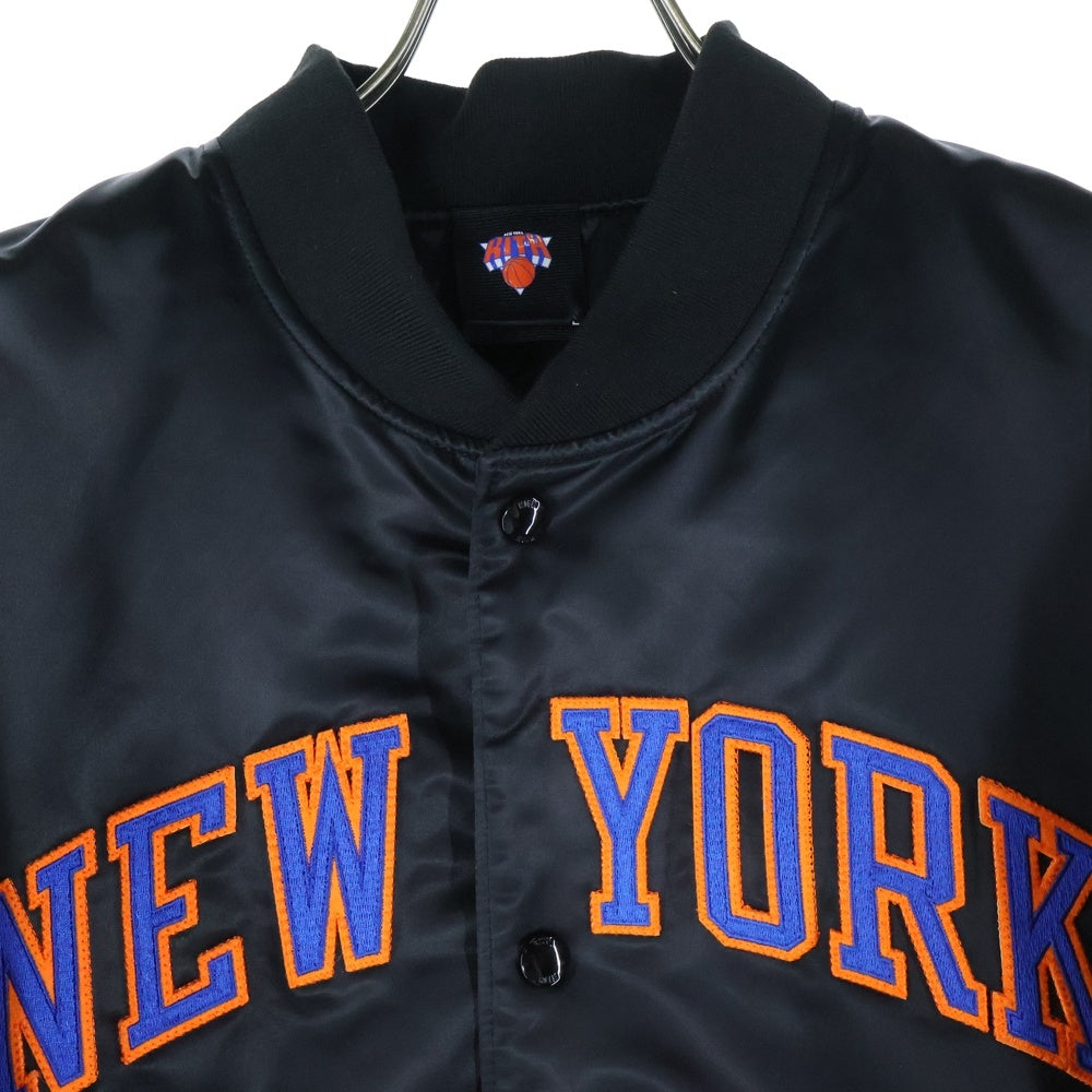 KITH(キス) New York Knicks Satin Bomber Jacket ニューヨークニックス サテン ボンバージャケット ブラック KHM010202
