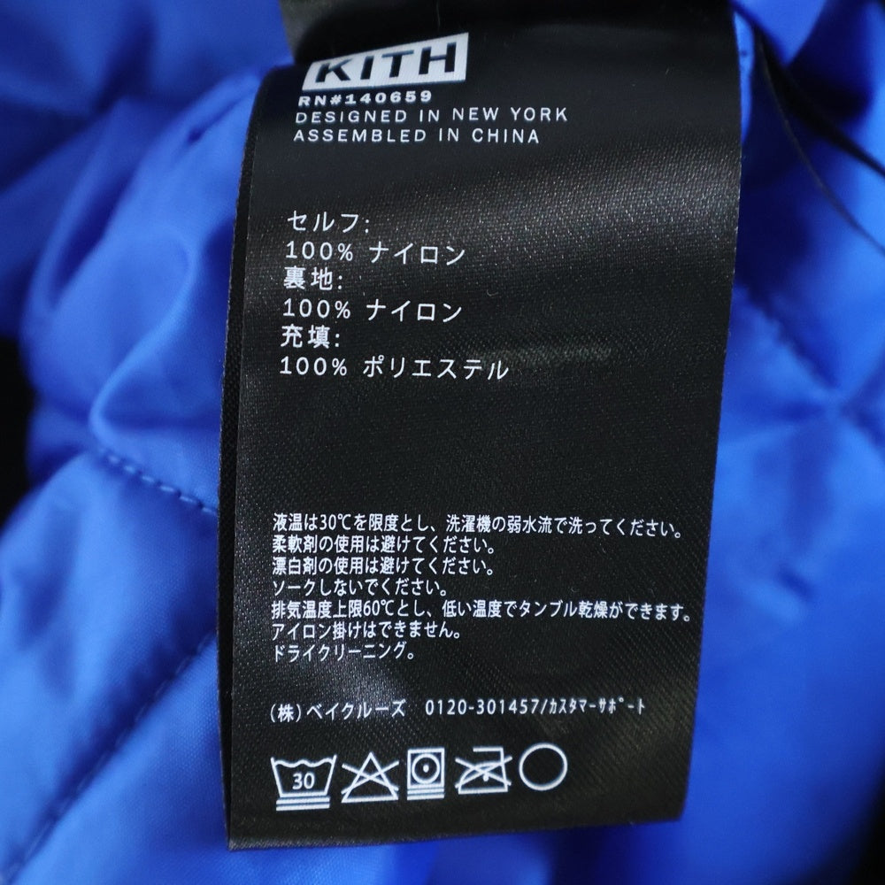 KITH(キス) New York Knicks Satin Bomber Jacket ニューヨークニックス サテン ボンバージャケット ブラック KHM010202