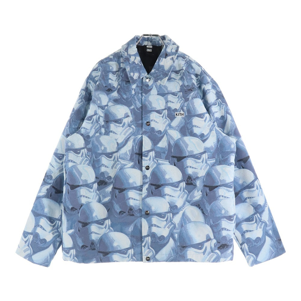 KITH(キス) ×STAR WARS Stormtrooper Coaches Jacket スターウォーズ ストームルーパー コーチズ ジャケット ホワイト/ブルー KHM010298