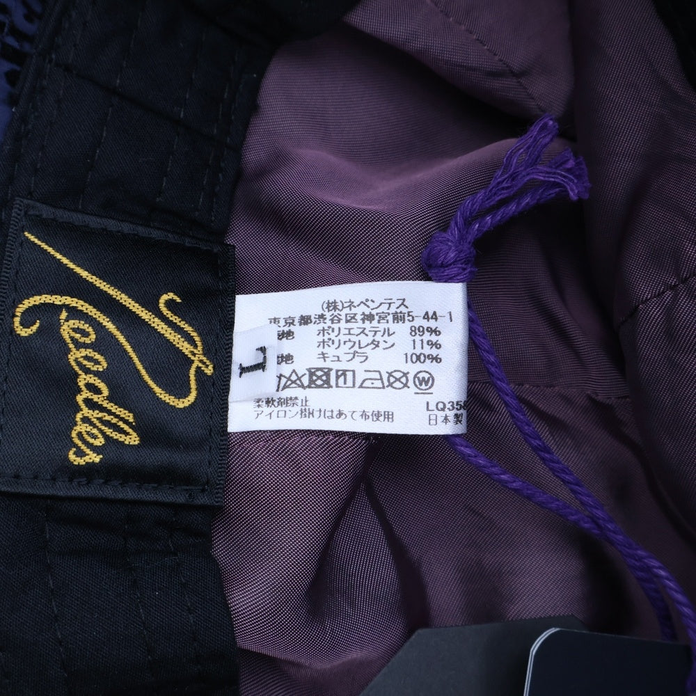 Needles(ニードルス) ×KITH キス 総柄 ナイロン バケットハット 帽子 ブルー LQ358