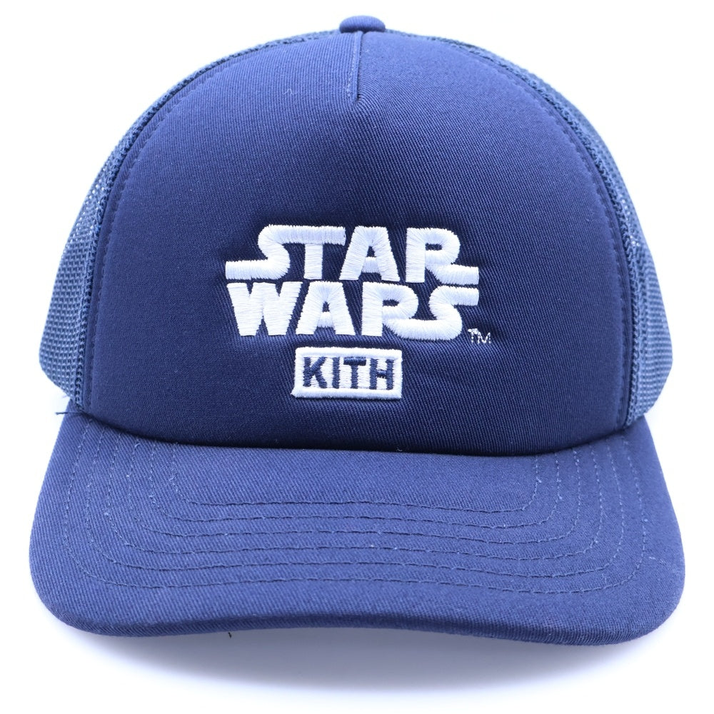 KITH(キス) ×STAR WARS Cotton Twill Foam Trucker スターウォーズ コットン トリル フォーム トラッカーキャップ 帽子 ネイビー KHM050343