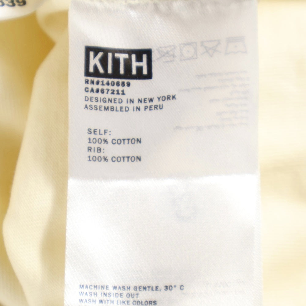 KITH(キス) New York Knicks NY To The World Vintage Tee ニューヨークニックス ヴィンテージ加工 プリントTシャツ 半袖カットソー アイボリー