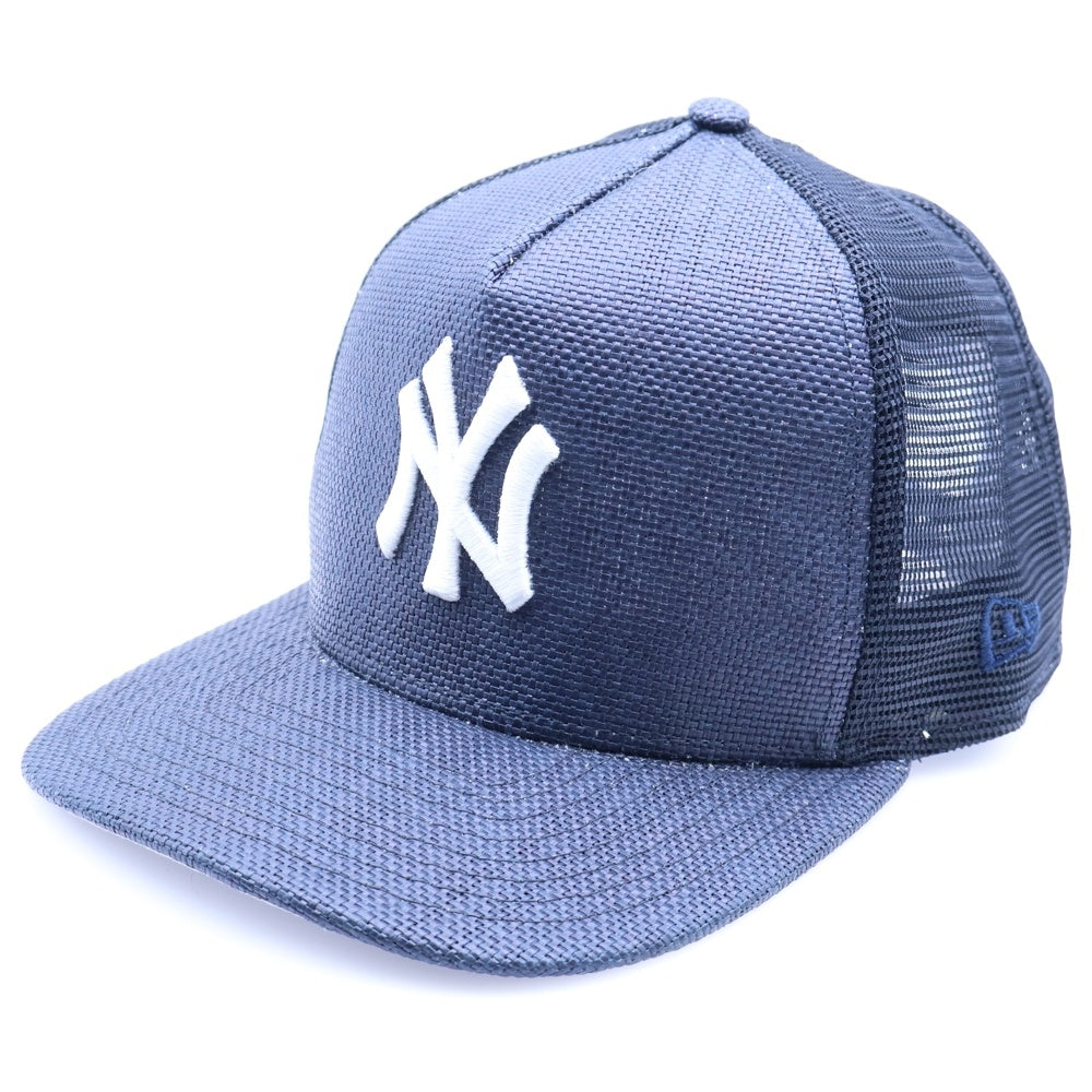 KITH(キス) ×New Era For The New York Yankees Raffia 9FIFTY Snapback ニューエラ ニューヨーク ヤンキース ラフィア スナップバックキャップ 帽子 ネイビー