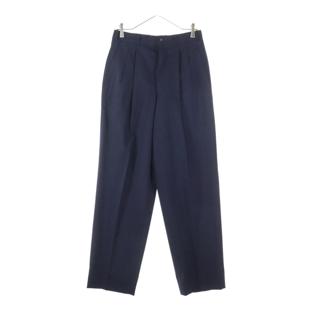 COMME des GARCONS HOMME(コムデギャルソンオム) 91SS ダブルブレスト ウールテーラードジャケット 2タックウールスラックス セットアップスーツ ネイビー AD1990 HS-11001M