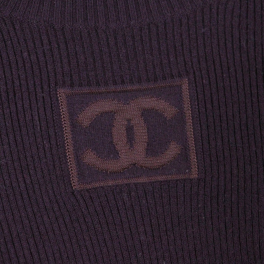 CHANEL(シャネル) ココマーク 切替デザイン タートルネック ウール
