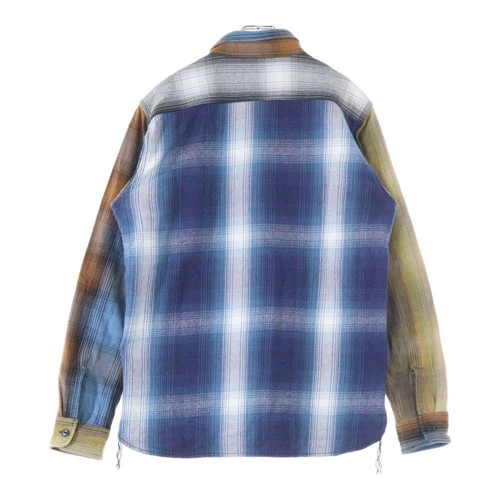 HOUSTON(ヒューストン) クレイジーオンブレチェックビエラ 長袖 シャツ マルチ 40763CZ