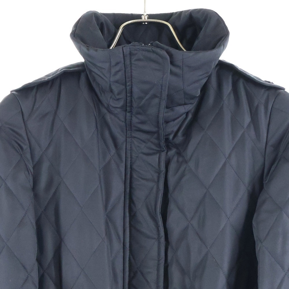 BURBERRY LONDON(バーバリーロンドン) イングランド製 裏地ノバチェック スタンドカラー キルティングコート ブラック レディース 1004914