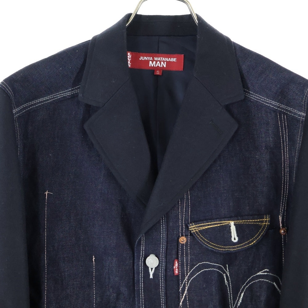 JUNYA WATANABE COMME des GARCONS(ジュンヤワタナベ コムデギャルソン) 24AW AD2024 ×リーバイス デニムスイッチング テーラードジャケット WN-J201