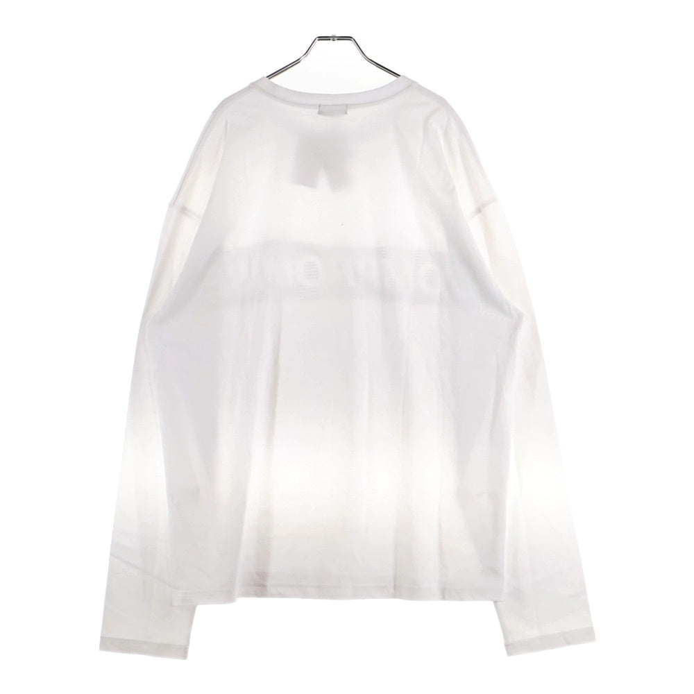 &CHILL(アンドチル) COMPROMISE アンドチル フロントプリント クルーネック 長袖Tシャツ カットソー ホワイト OCHI9T032-F-11