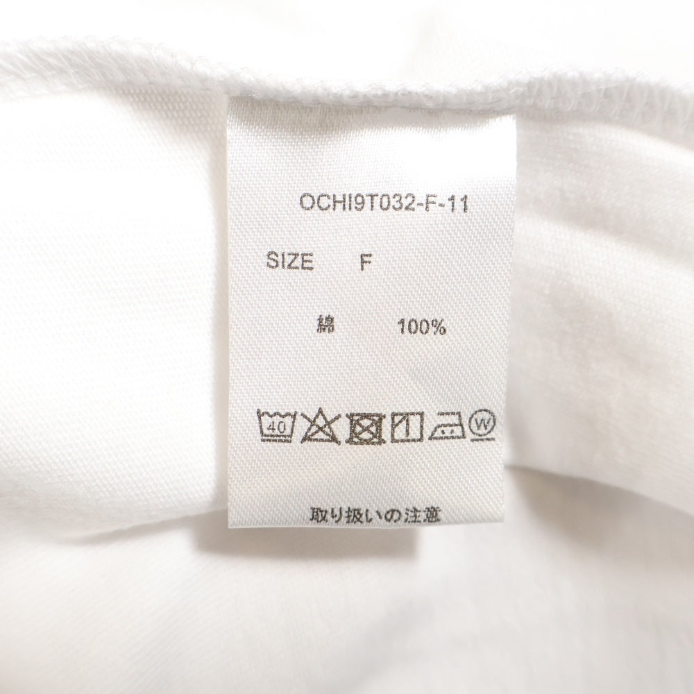 &CHILL(アンドチル) COMPROMISE アンドチル フロントプリント クルーネック 長袖Tシャツ カットソー ホワイト OCHI9T032-F-11