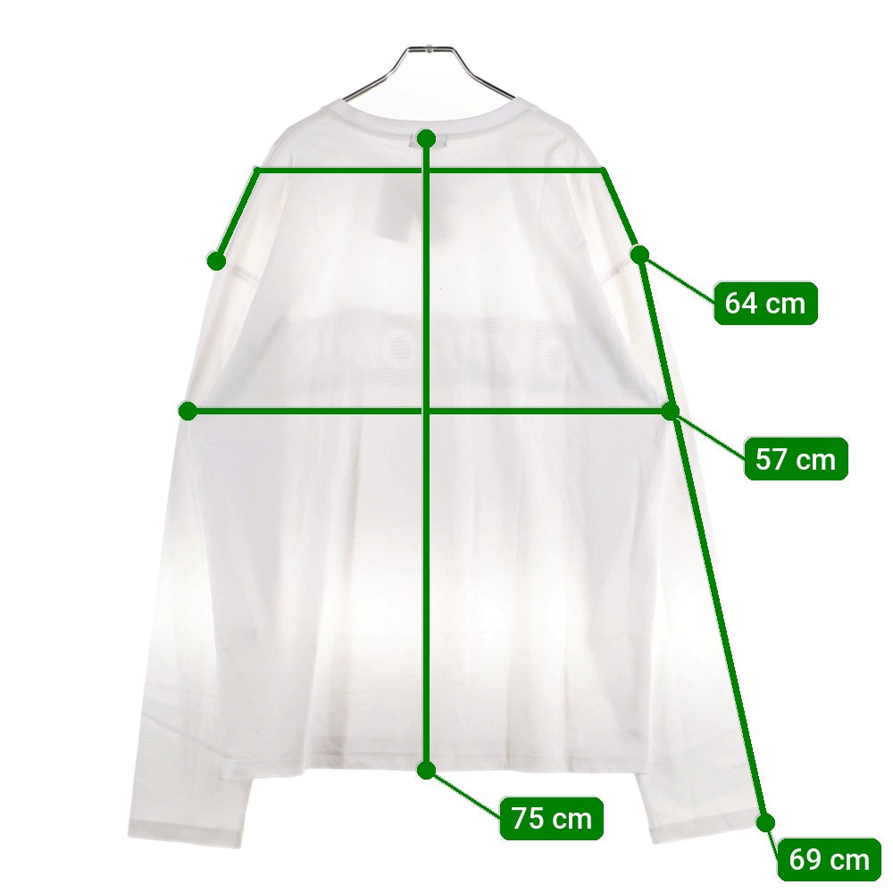 &CHILL(アンドチル) COMPROMISE アンドチル フロントプリント クルーネック 長袖Tシャツ カットソー ホワイト OCHI9T032-F-11