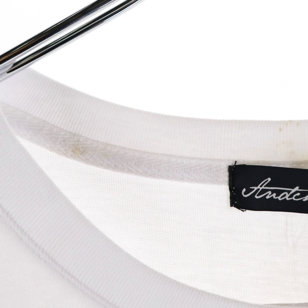 NO BRAND(ノーブランド) &CHILL アンドチル フロントプリント クルーネック 長袖Tシャツ カットソー ホワイト OCHI9T031-F-11