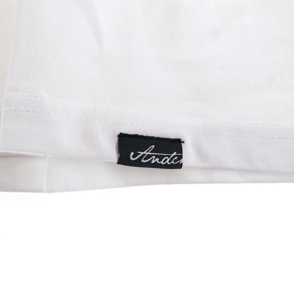 NO BRAND(ノーブランド) &CHILL アンドチル フロントプリント クルーネック 長袖Tシャツ カットソー ホワイト OCHI9T031-F-11