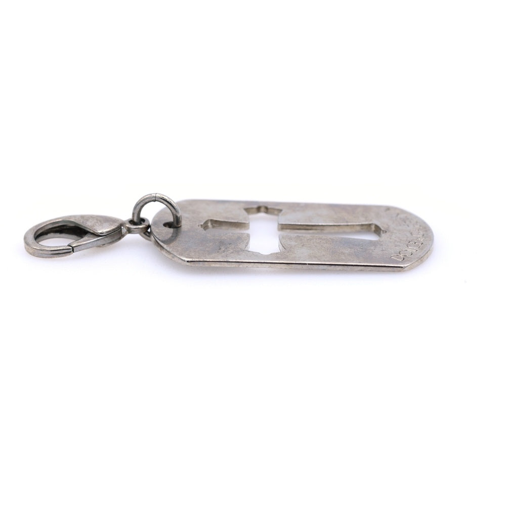 DOLCE & GABBANA(ドルチェアンドガッバーナ) イタリア製 カットアウトクロス ドッグタグ ネックレストップ シルバー