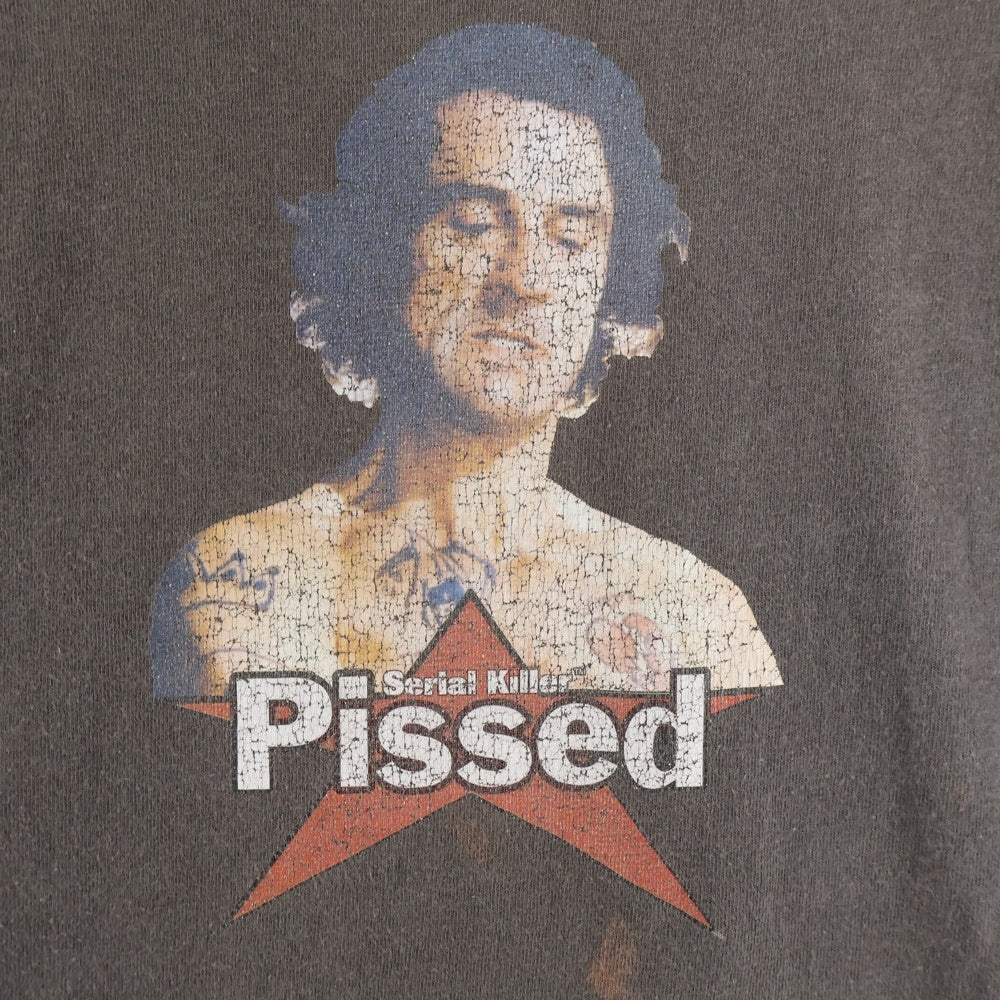 VINTAGE(ヴィンテージ) 90S PISSED SERIAL KILLER シリアルキラー ムービー プリント クルーネック 半袖Tシャツ カットソー ブラック