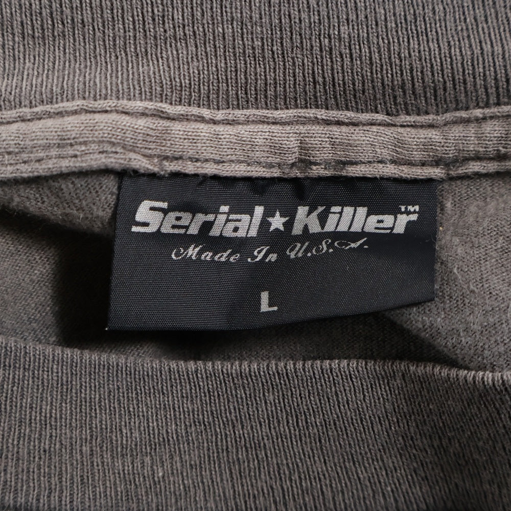 VINTAGE(ヴィンテージ) 90S PISSED SERIAL KILLER シリアルキラー ムービー プリント クルーネック 半袖Tシャツ カットソー ブラック