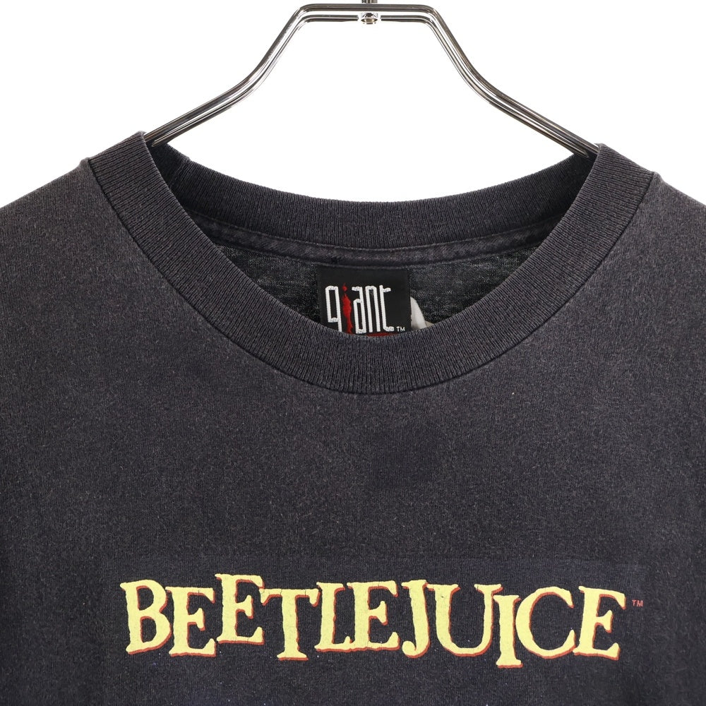 VINTAGE(ヴィンテージ) 90S BEETLE JUICE MOVIE TEE ビートルズジュース ムービー プリント クルーネック 半袖Tシャツ カットソー ブラック