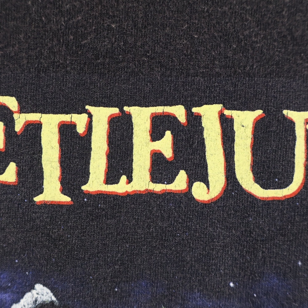 VINTAGE(ヴィンテージ) 90S BEETLE JUICE MOVIE TEE ビートルズジュース ムービー プリント クルーネック 半袖Tシャツ カットソー ブラック