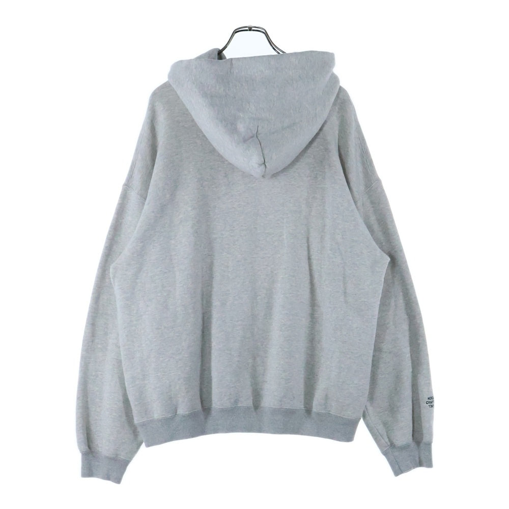 NEIGHBORHOOD(ネイバーフッド) 23AW PLAIN SWEATPARKA LS ロゴパッチ コットン プルオーバー フーデッド プレーン スウェット パーカー グレー 232FPNH-CSM02