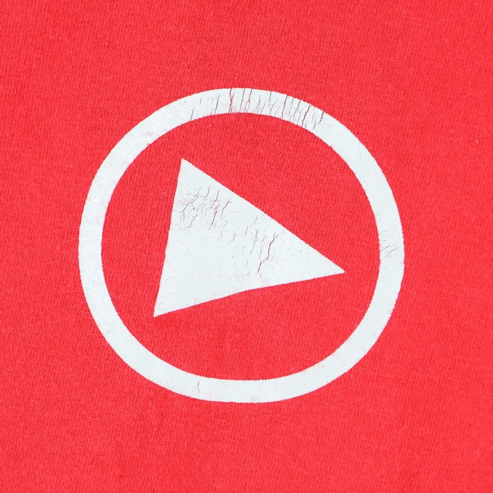 VINTAGE(ヴィンテージ) 90S VINTAGE MTV ヴィンテージ エム ティー ビー 両面プリントデザイン クルーネック カットソー 長袖Tシャツ レッド