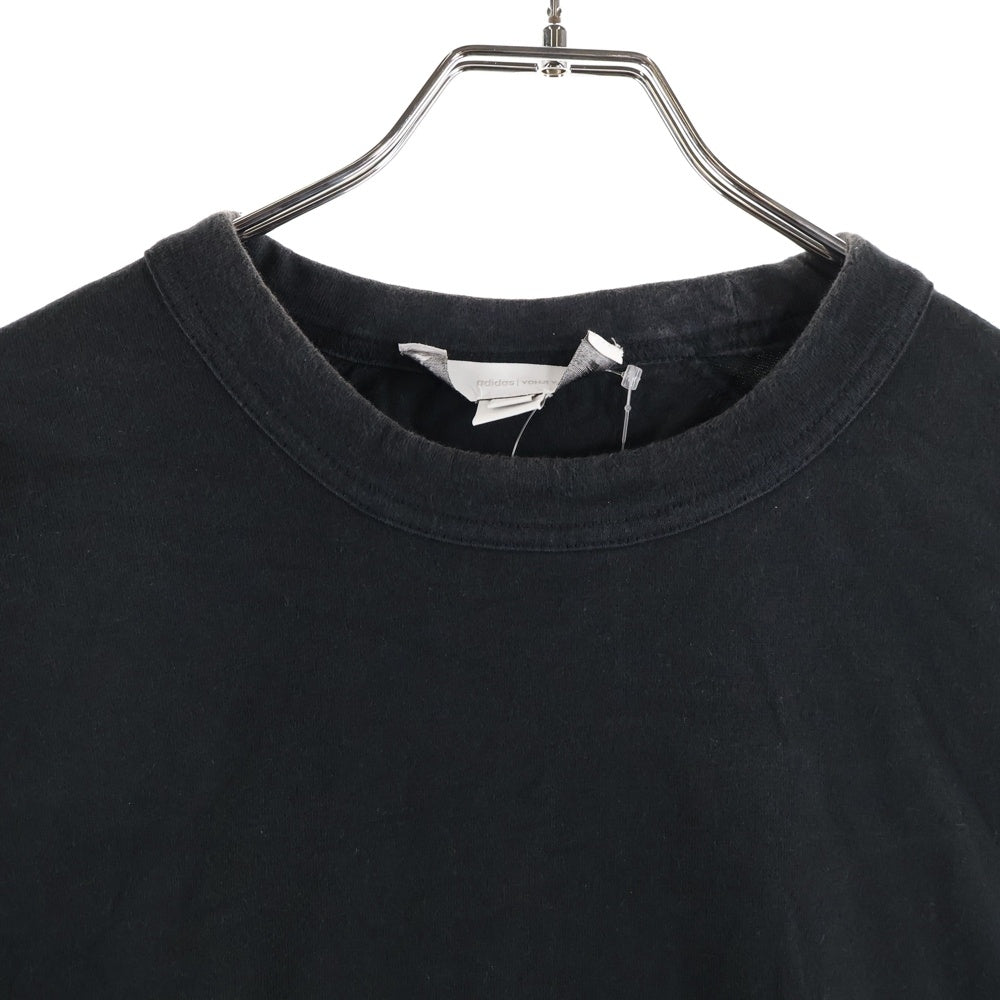 Y-3(ワイスリー) M SHADE RAW JERSEY GFX SS TEE LOGO シェード ロージャージー レイヤード バックロゴ 半袖Tシャツ カットソー ブラック GV6083