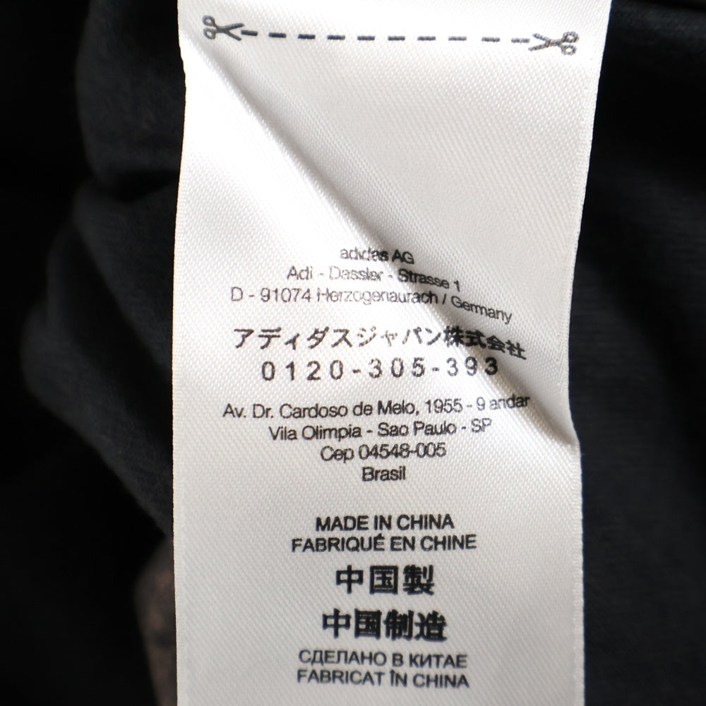 Y-3(ワイスリー) M SHADE RAW JERSEY GFX SS TEE LOGO シェード ロージャージー レイヤード バックロゴ 半袖Tシャツ カットソー ブラック GV6083