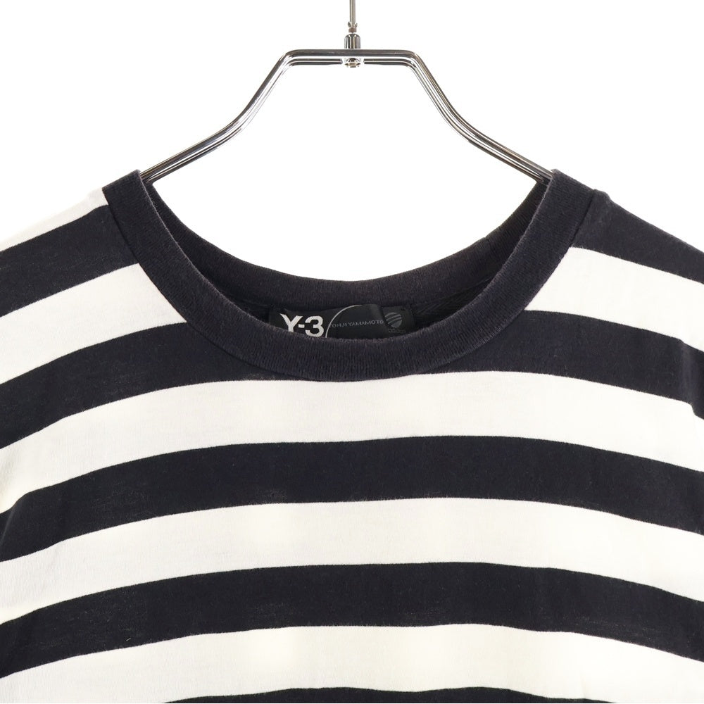 Y-3(ワイスリー) ボーダー 半袖Tシャツ カットソー ブラック/ホワイト AP2444