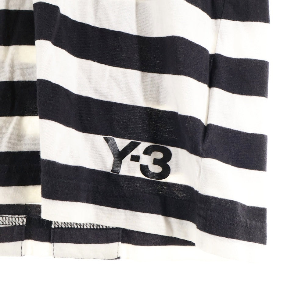 Y-3(ワイスリー) ボーダー 半袖Tシャツ カットソー ブラック/ホワイト AP2444