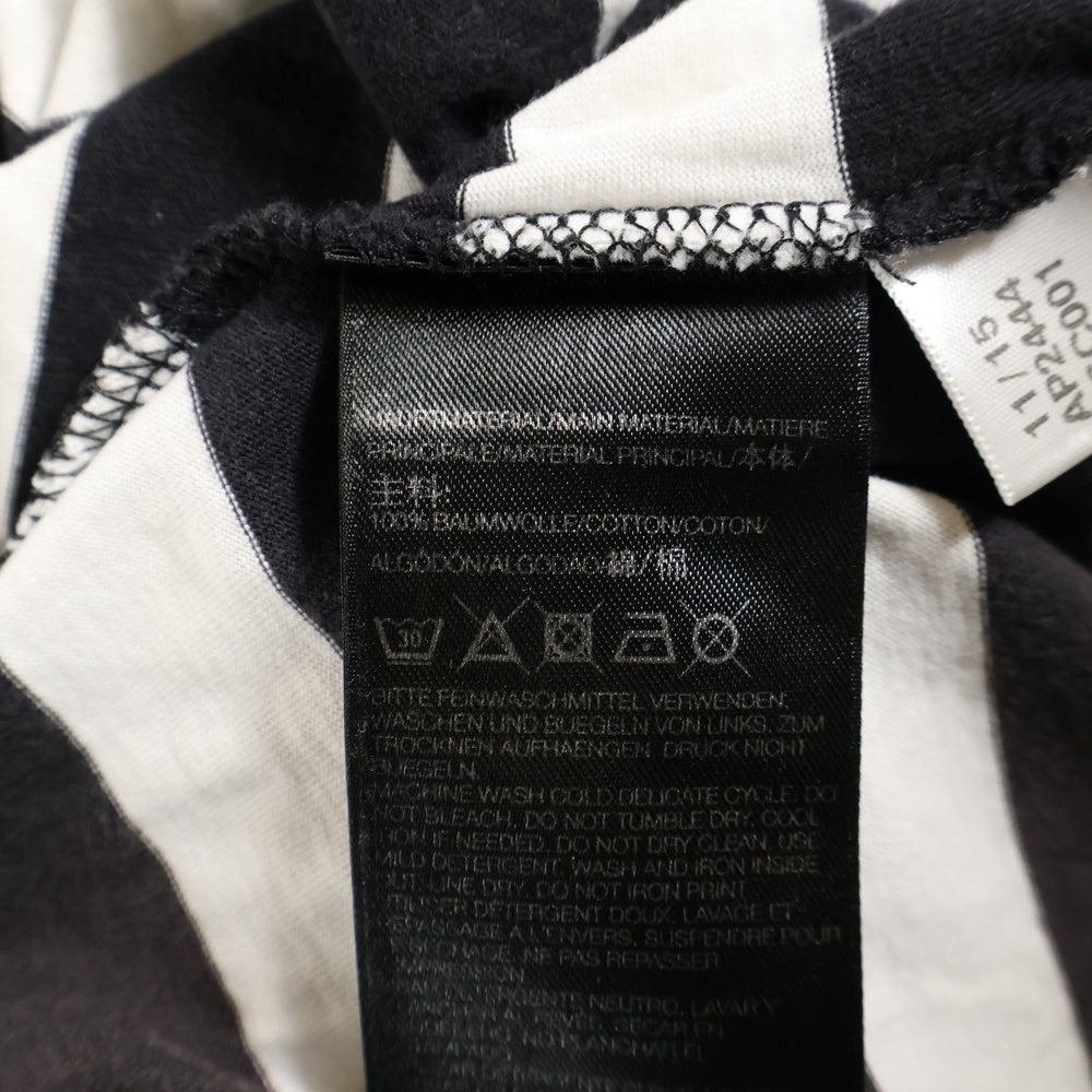 Y-3(ワイスリー) ボーダー 半袖Tシャツ カットソー ブラック/ホワイト AP2444