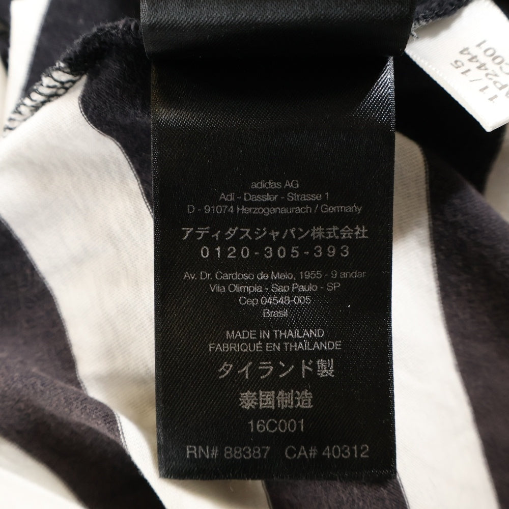 Y-3(ワイスリー) ボーダー 半袖Tシャツ カットソー ブラック/ホワイト AP2444