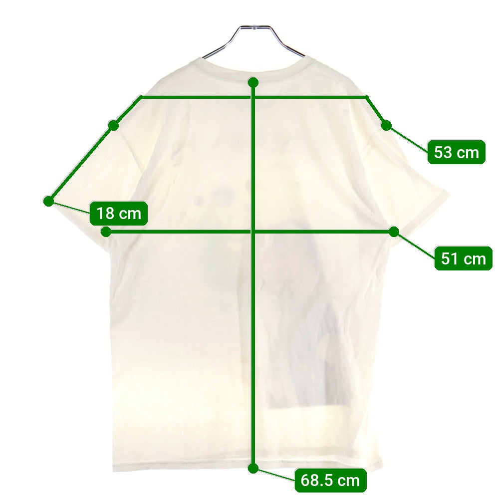 NO BRAND(ノーブランド) MONUMENTS GNOSIS モニュメンツ グノーシス プリント 半袖Tシャツ カットソー ホワイト