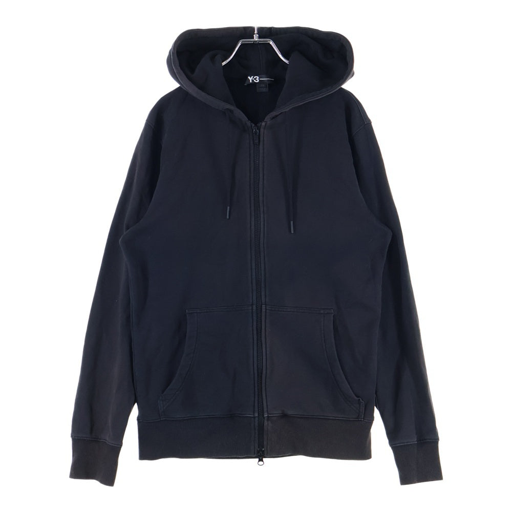 Y-3(ワイスリー) バックロゴプリント ジップアップフーディー パーカー スウェット ブラック P98172