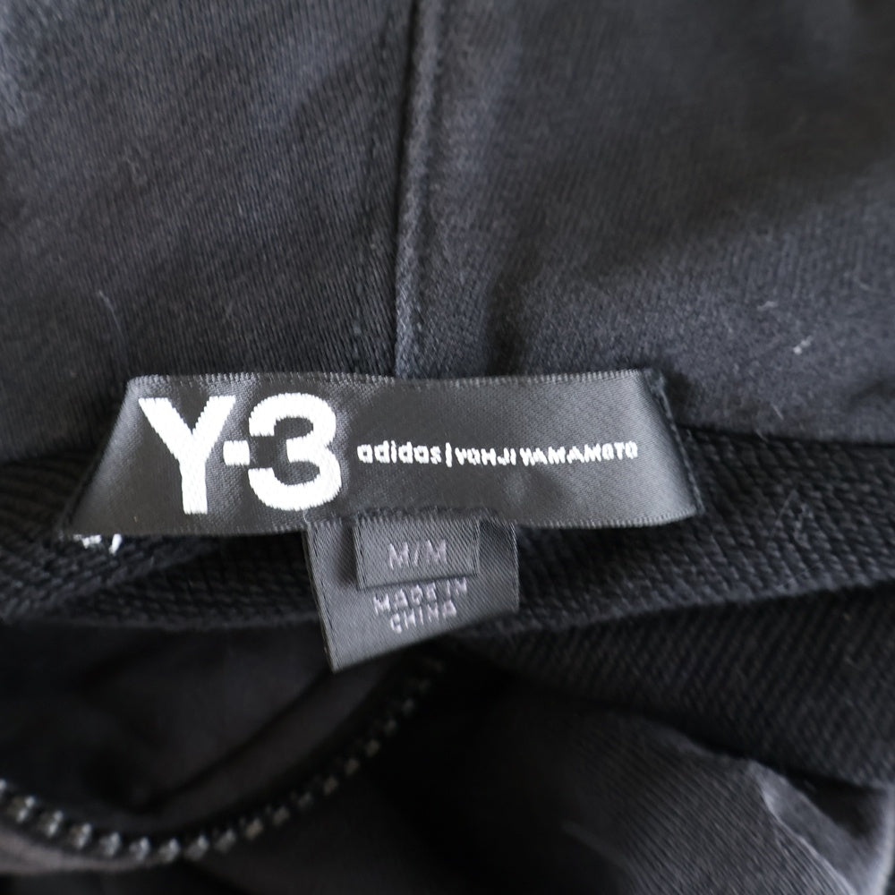 Y-3(ワイスリー) バックロゴプリント ジップアップフーディー パーカー スウェット ブラック P98172