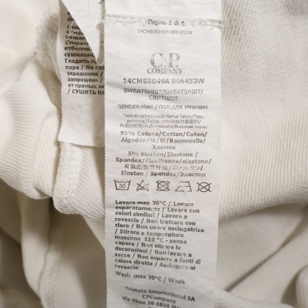 C.P. Company(シーピーカンパニー) METROPOLIS SWEATSHIRT メトロポリス スウェットシャツ トレーナー ホワイト 14CMSS049A