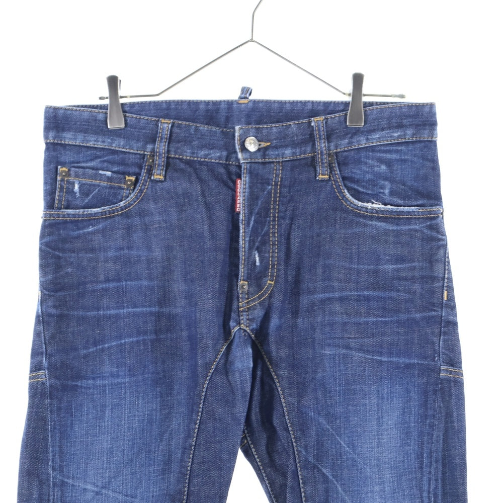 DSQUARED2(ディースクエアード) ボタンフライ スキニー デニムパンツ インディゴ S74LA0485