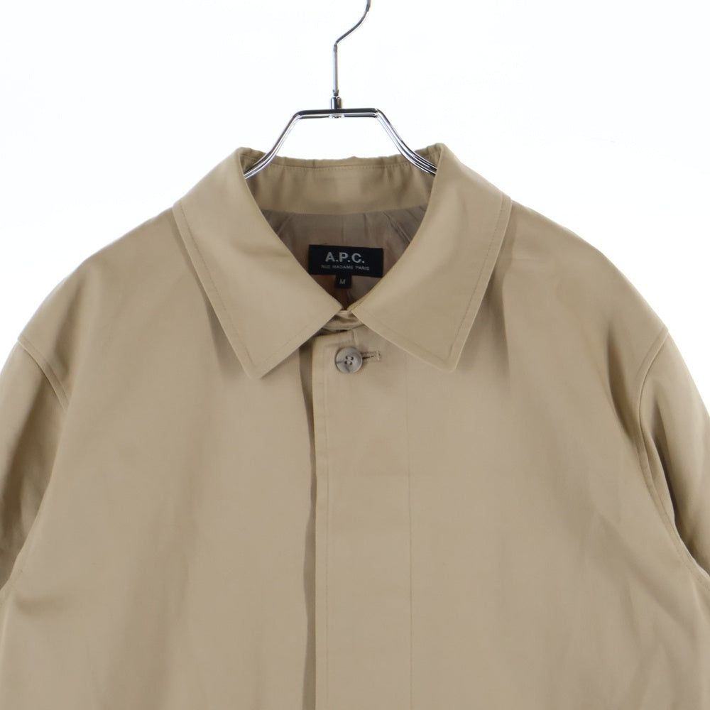 A.P.C(アーペーセー) コットン 6B ダブルポケット ステンカラーコート ブラウン 24531-20252