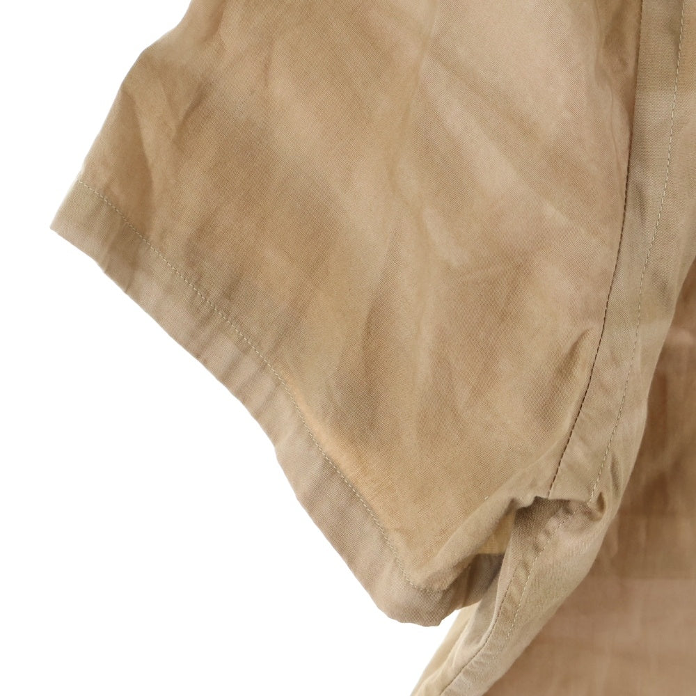 PRADA(プラダ) 7B 胸ポケット ロゴデザイン 半袖シャツ ブラウン UCS137 R161