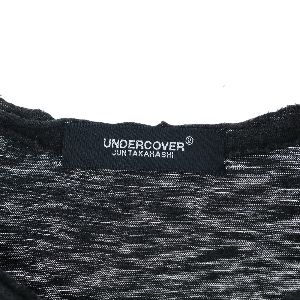 UNDERCOVER(アンダーカバー) 21SS layered pleated T-shirt dress レイヤード プリーテッド Tシャツ ドレス ノースリーブワンピース レディース ブラック