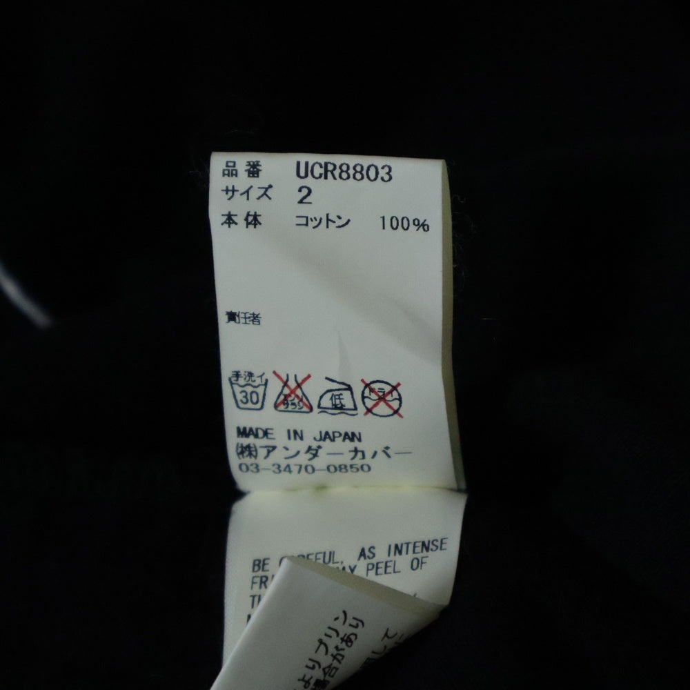 UNDERCOVER(アンダーカバー) 16AW Print T-Shirts メッセージプリントTシャツ 半袖カットソー ブラック UCR8803