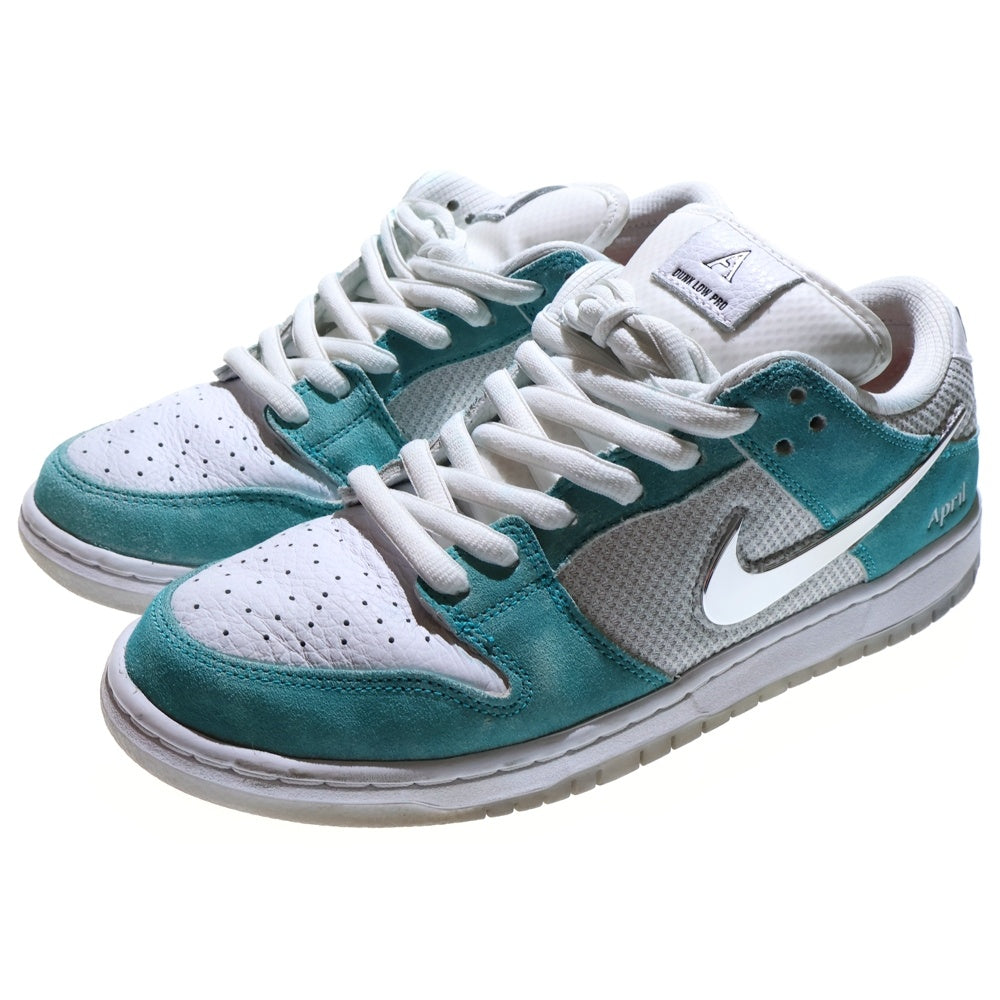 NIKE SB(ナイキエスビー) ×APRIL SKATEBOARDS DUNK LOW エイプリルスケートボード ダンク ローカットスニーカー ブルー/ホワイト US10/27cm FD2562-400