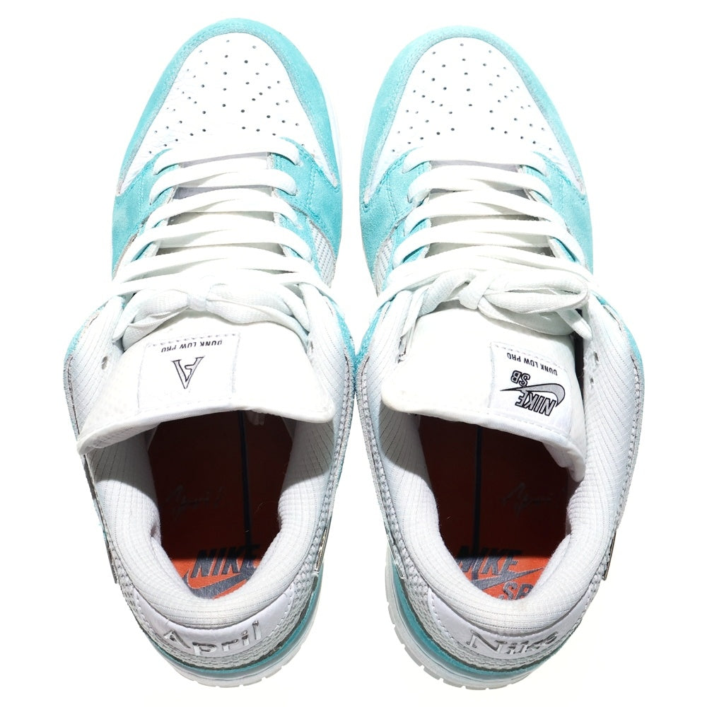 NIKE SB(ナイキエスビー) ×APRIL SKATEBOARDS DUNK LOW エイプリルスケートボード ダンク ローカットスニーカー ブルー/ホワイト US10/27cm FD2562-400