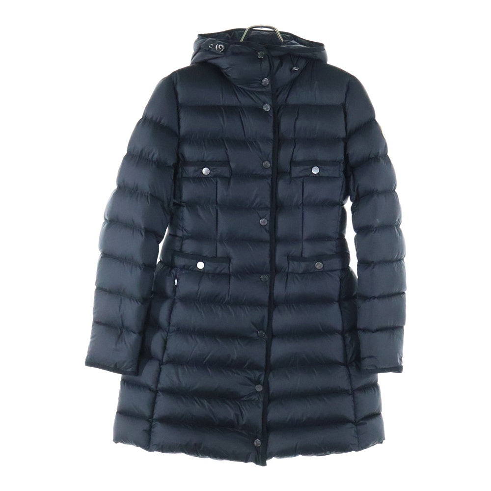MONCLER(モンクレール) 23AW HIRMA ナイロン フーデッド ダウンジャケット ロングコート ブラック レディース I20931C00022