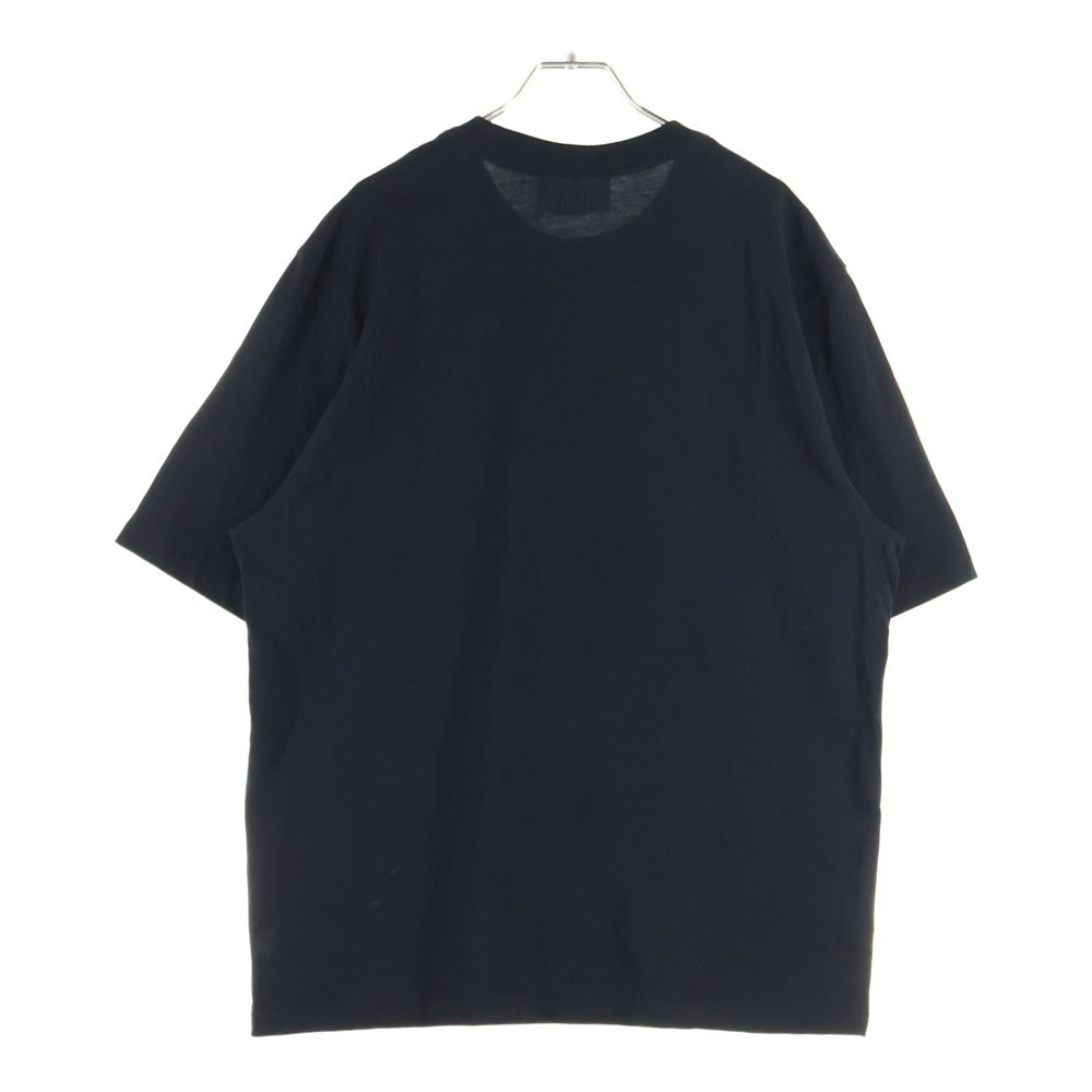 AMI Alexandre Mattiussi(アミアレクサンドルマテュッシ) 22SS ハートロゴ刺繍 コットン クルーネック 半袖Tシャツ カットソー ブラック E22UTS002.726