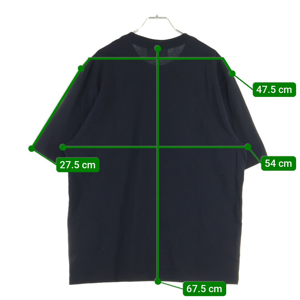 AMI Alexandre Mattiussi(アミアレクサンドルマテュッシ) 22SS ハートロゴ刺繍 コットン クルーネック 半袖Tシャツ カットソー ブラック E22UTS002.726