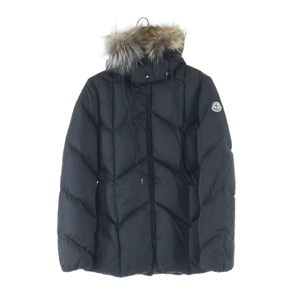 MONCLER(モンクレール) 20AW ROELAN GIUBBOTTO ファーフーデッド ダウンジャケット コート ブラック レディース F20931B54501