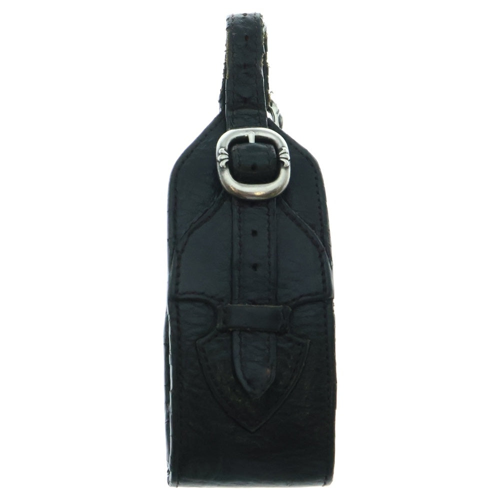 CHROME HEARTS(クロムハーツ) CAMERA STRAP ガンスリンガーバックル レザー カメラストラップ ブラック/シルバー