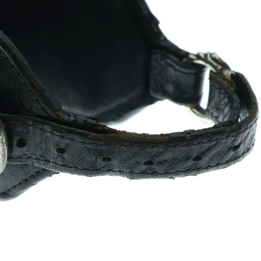 CHROME HEARTS(クロムハーツ) CAMERA STRAP ガンスリンガーバックル レザー カメラストラップ ブラック/シルバー