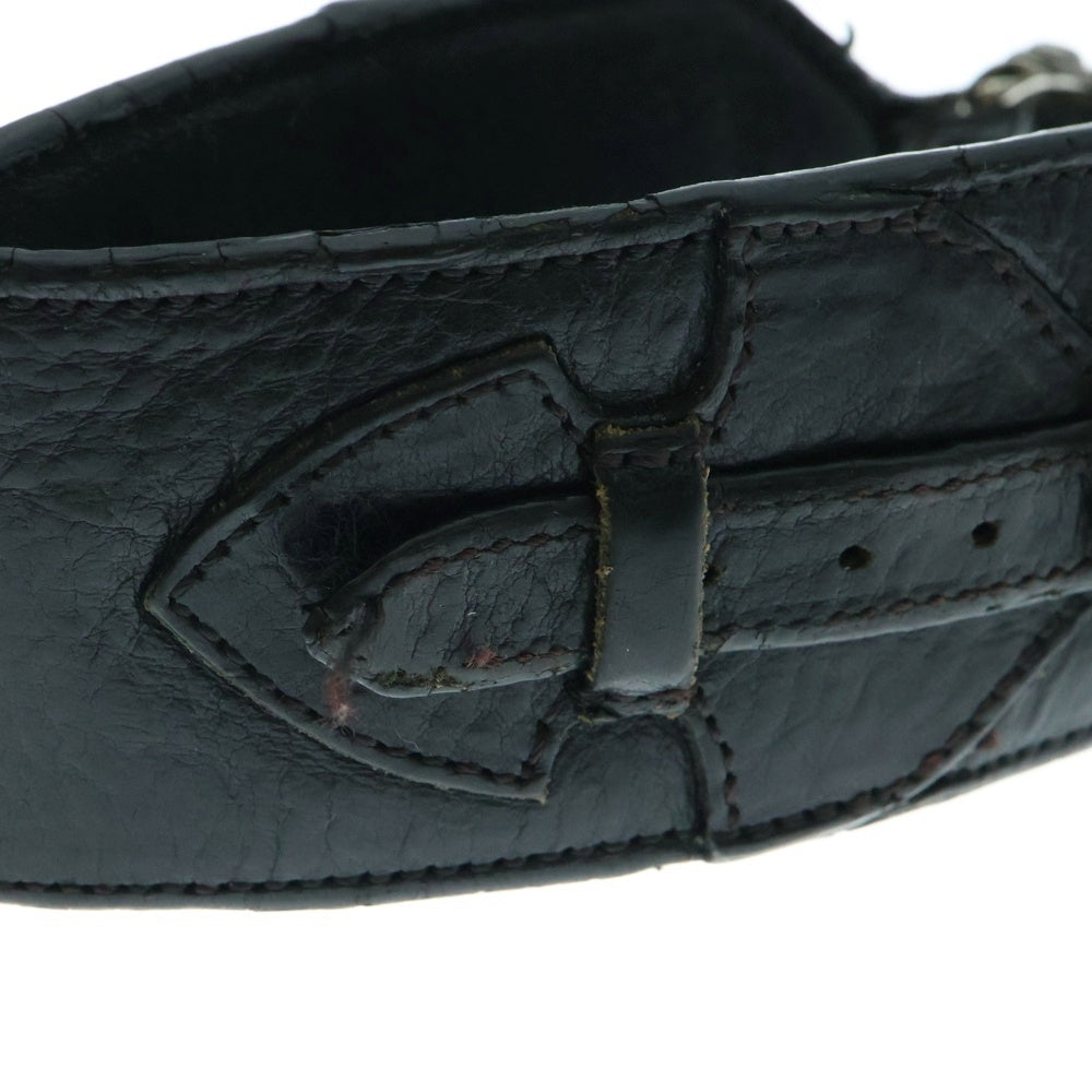 CHROME HEARTS(クロムハーツ) CAMERA STRAP ガンスリンガーバックル レザー カメラストラップ ブラック/シルバー