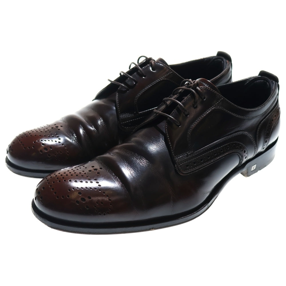 LOUIS VUITTON(ルイヴィトン) レザーメダリオン ドレスシューズ ダークブラウン ST0194