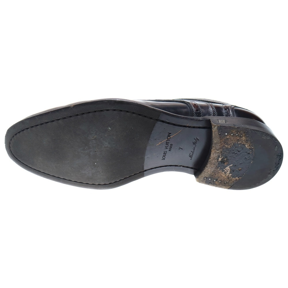 LOUIS VUITTON(ルイヴィトン) レザーメダリオン ドレスシューズ ダークブラウン ST0194